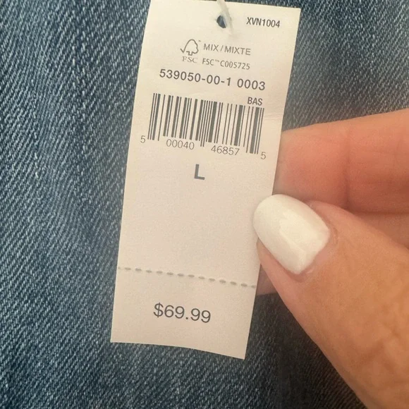 GAP Denim Jacket with authentic LV canvas patches size LARGE - Picture 4 of 5